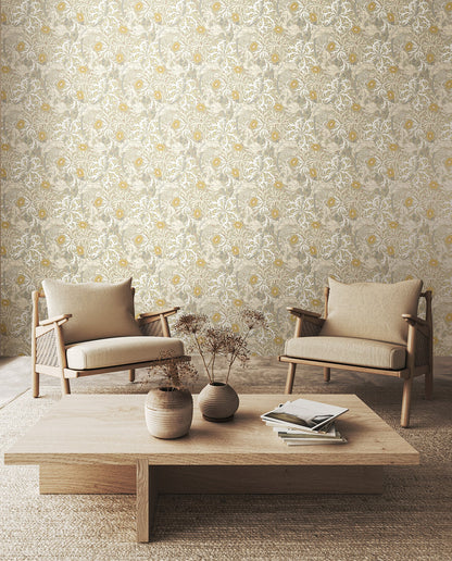 Seaweed Garden Wallpaper - Ohpopsi - Fossil Grey