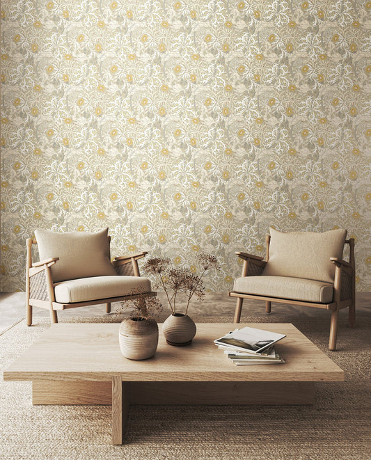 Seaweed Garden Wallpaper - Ohpopsi - Fossil Grey