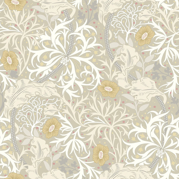 Sample - Seaweed Garden Wallpaper - Ohpopsi - Fossil Grey