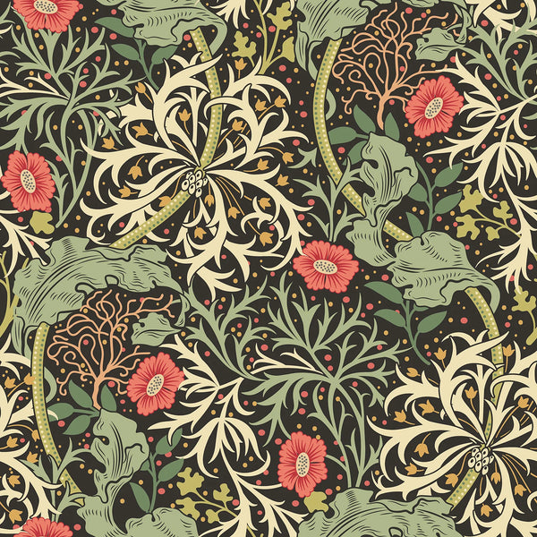 Sample - Seaweed Garden Wallpaper - Ohpopsi - Slate Mix
