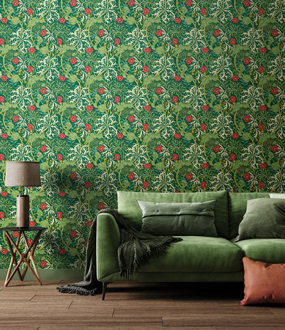 Seaweed Garden Wallpaper - Ohpopsi - Emerald