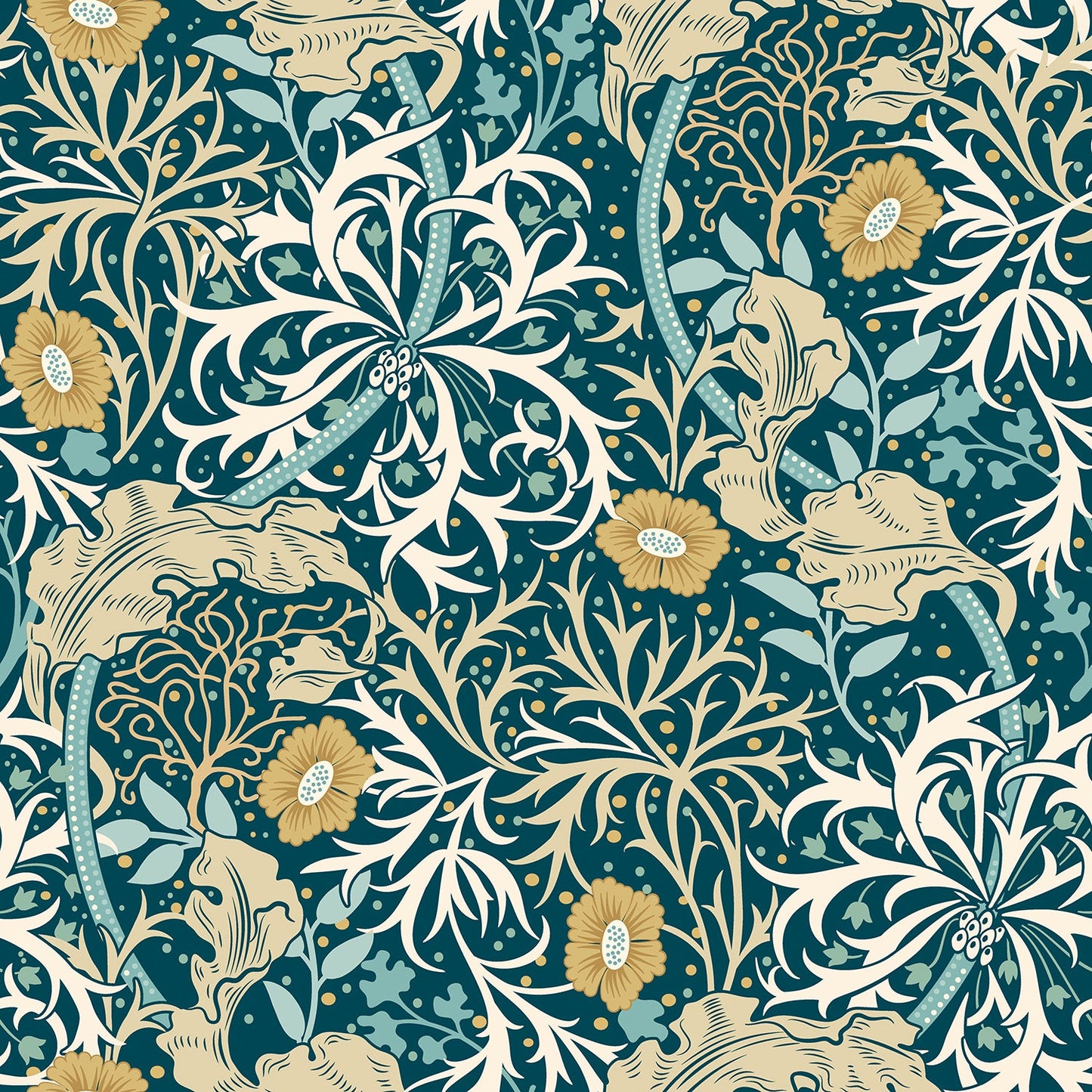 Seaweed Garden Wallpaper - Ohpopsi - Petrol