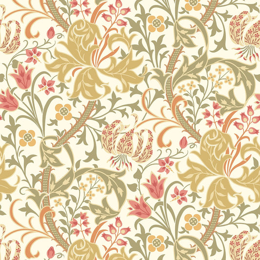 Lily Ogee Wallpaper - Ohpopsi - Olive Green