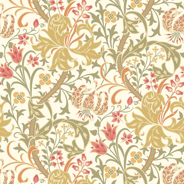 Sample - Lily Ogee Wallpaper - Ohpopsi - Olive Green