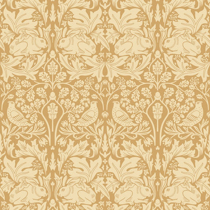 Forest Rabbit Wallpaper - Yellow Ochre