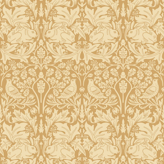 Forest Rabbit Wallpaper - Yellow Ochre