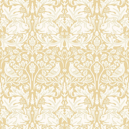Forest Rabbit Wallpaper - Mustard