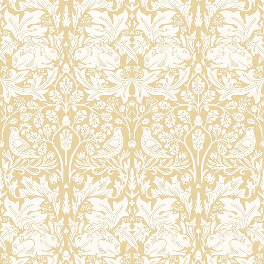 Forest Rabbit Wallpaper - Mustard