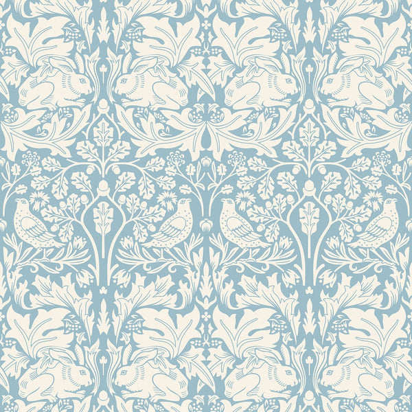 Sample - Forest Rabbit Wallpaper - Blue