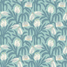 Chunky Flower Wallpaper - Denim