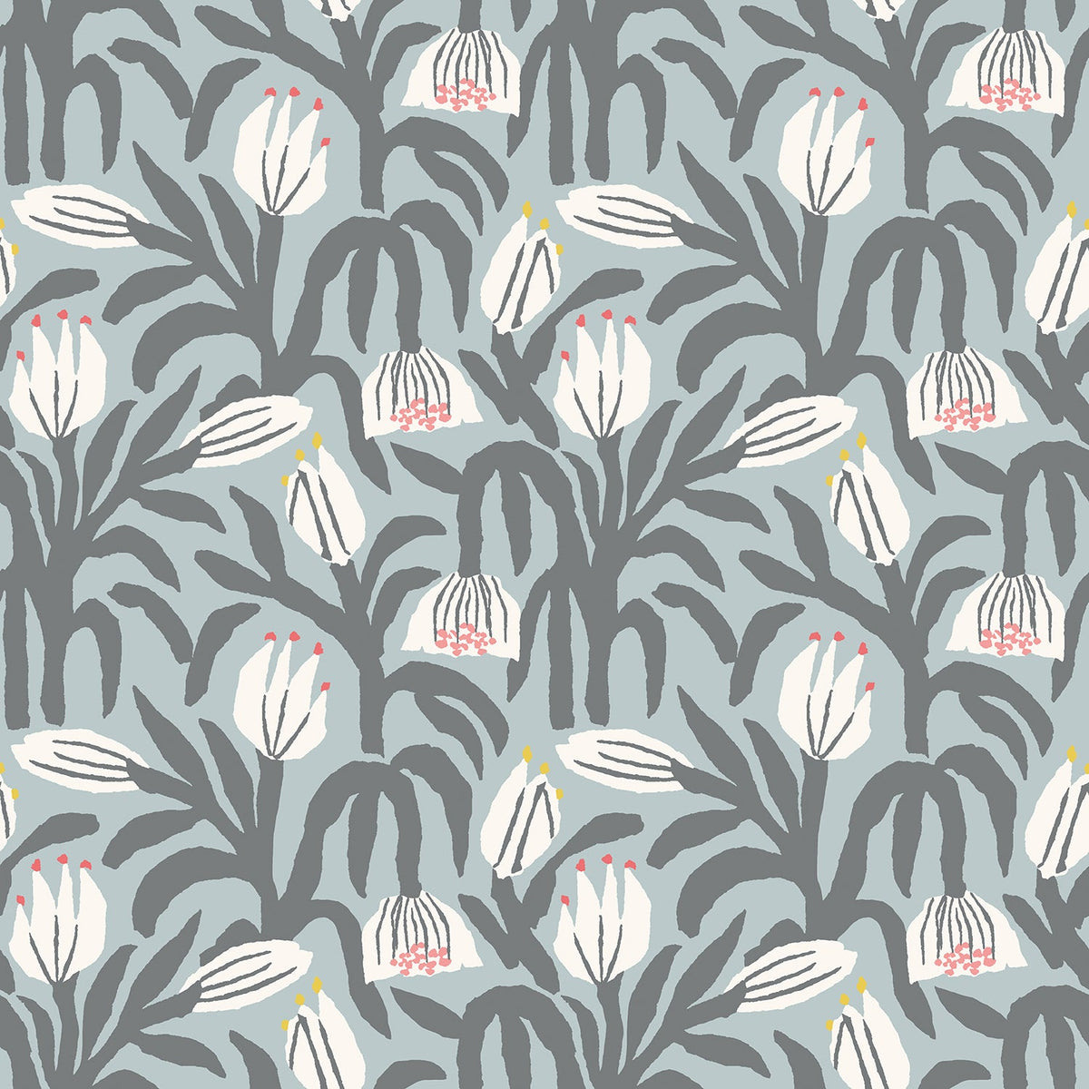 Sample - Chunky Flower Wallpaper - Summer Shower