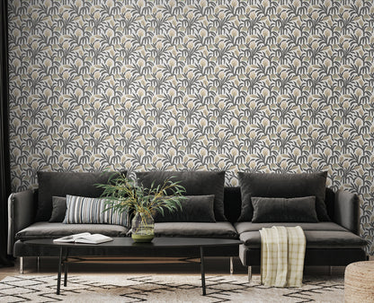 Chunky Flower Wallpaper - Charcoal