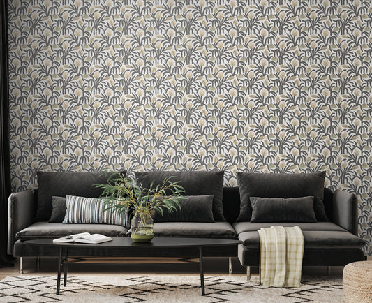 Chunky Flower Wallpaper - Charcoal