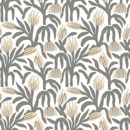 Chunky Flower Wallpaper - Charcoal