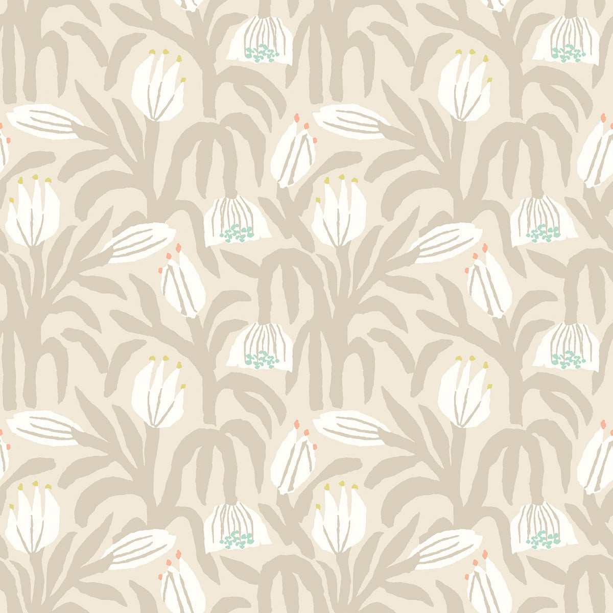 Sample - Chunky Flower Wallpaper - Hazelwood