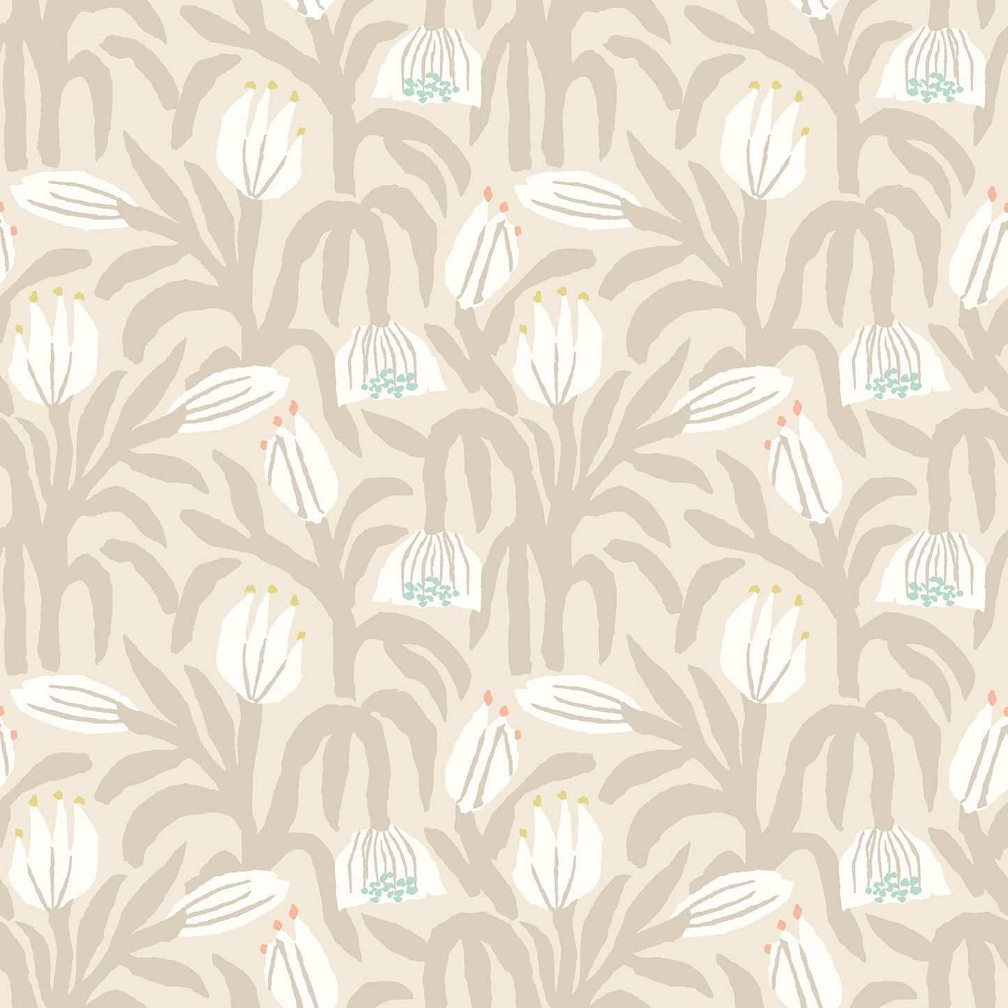 Chunky Flower Wallpaper - Hazelwood
