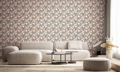 Chunky Flower Wallpaper - Powder Puff