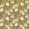 Chunky Flower Wallpaper - Mustard