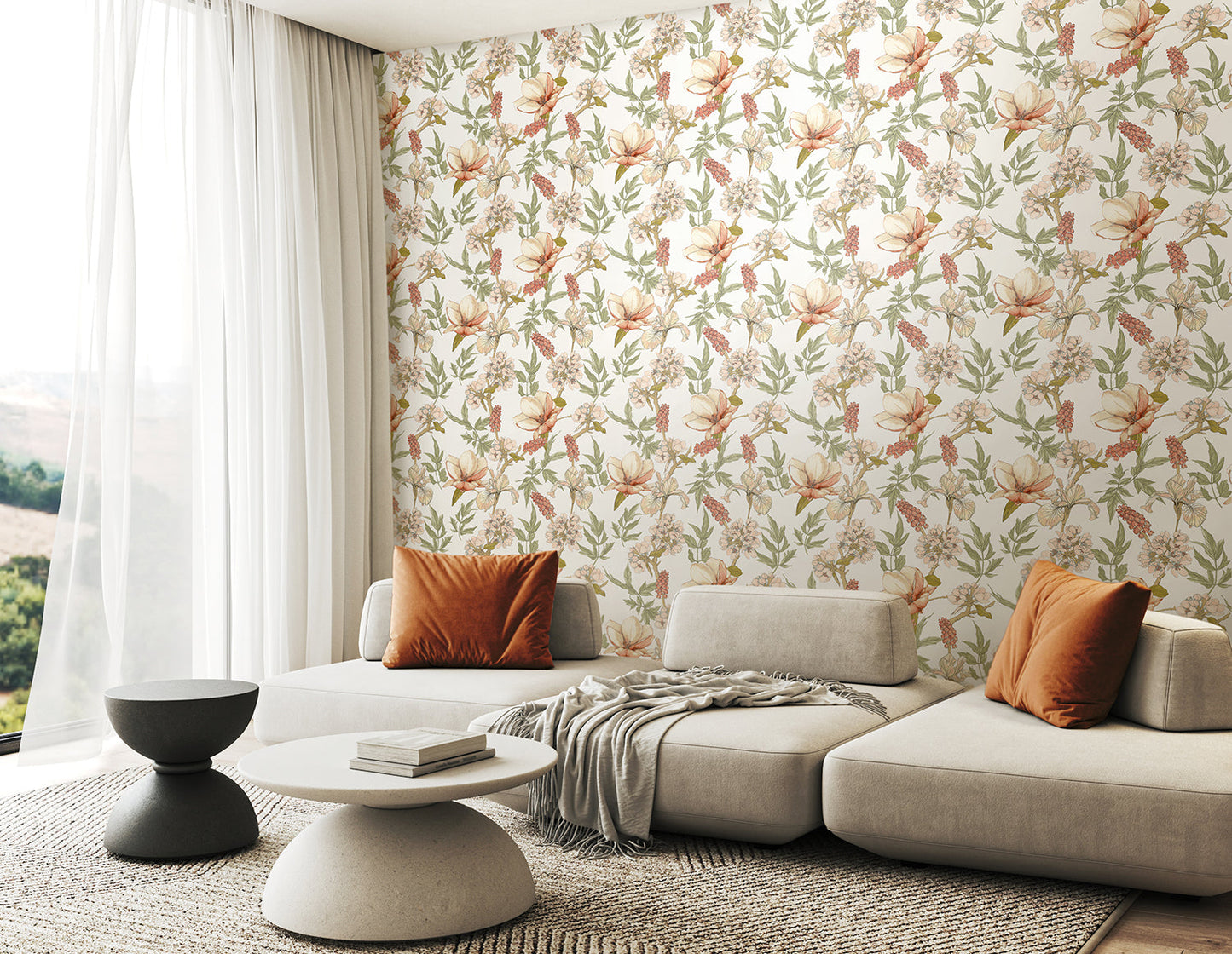 Orchid Bloom Wallpaper - Sage & Hazel