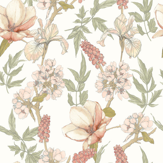 Orchid Bloom Wallpaper - Sage & Hazel