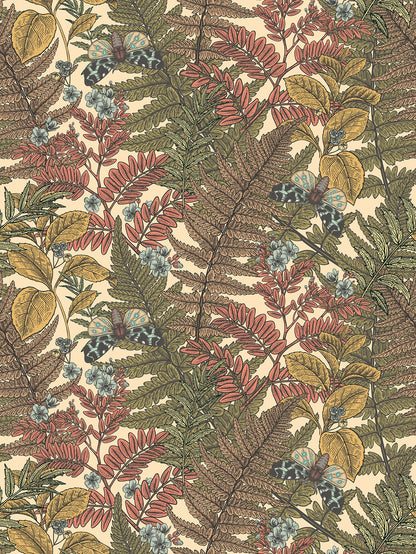 Wild Ferns Wallpaper - Warm Spice