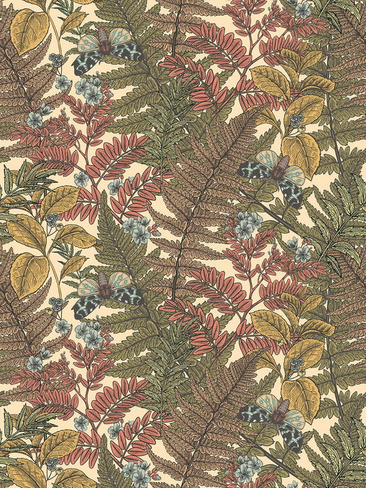 Wild Ferns Wallpaper - Warm Spice