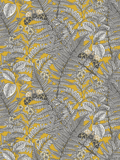 Wild Ferns Wallpaper - Mustard
