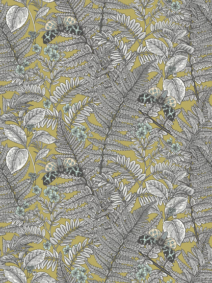 Wild Ferns Wallpaper - Olive