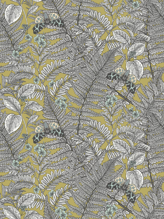 Wild Ferns Wallpaper - Olive