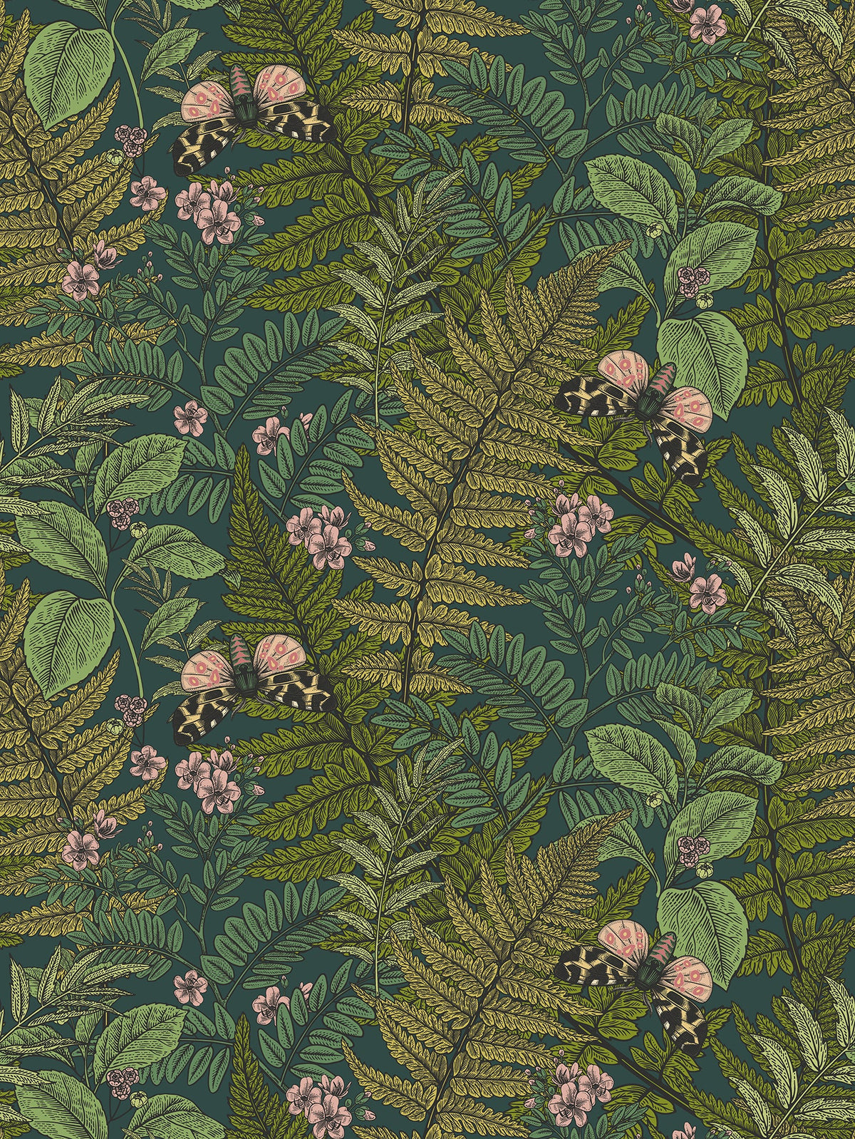 Sample - Wild Ferns Wallpaper - Forest Mix