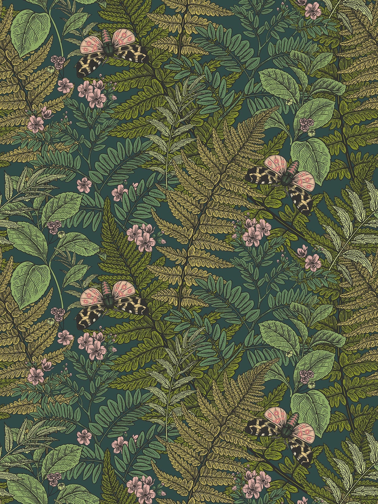 Wild Ferns Wallpaper - Forest Mix