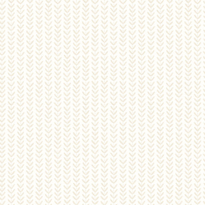 Ditsy Leaf Stripe Wallpaper - Linen