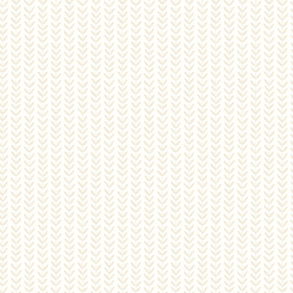 Sample - Ditsy Leaf Stripe Wallpaper - Linen
