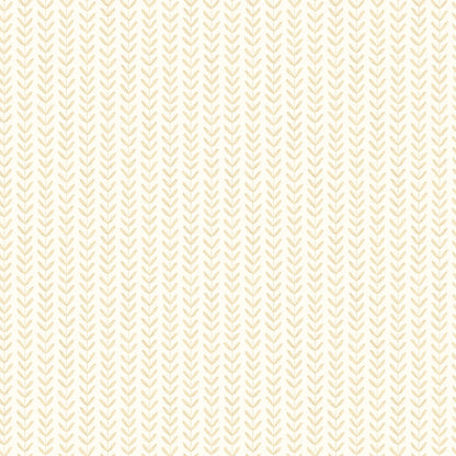 Ditsy Leaf Stripe Wallpaper - Hay