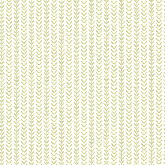 Ditsy Leaf Stripe Wallpaper - Apple