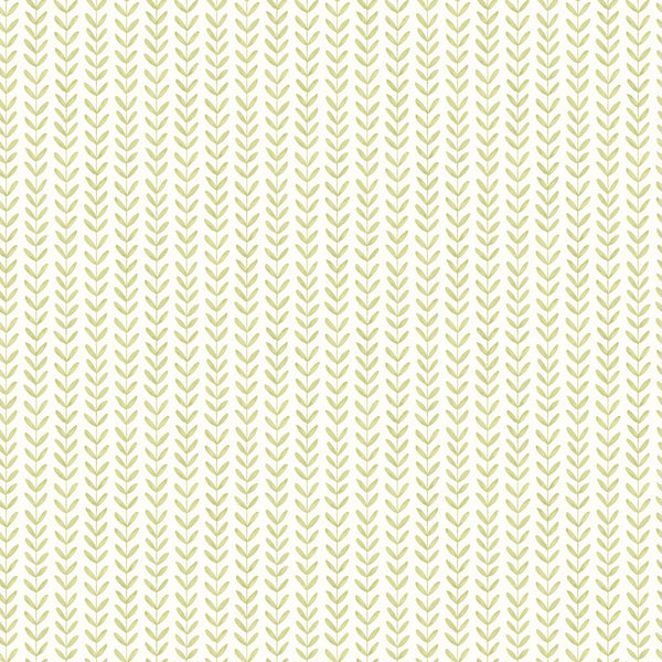Sample - Ditsy Leaf Stripe Wallpaper - Apple