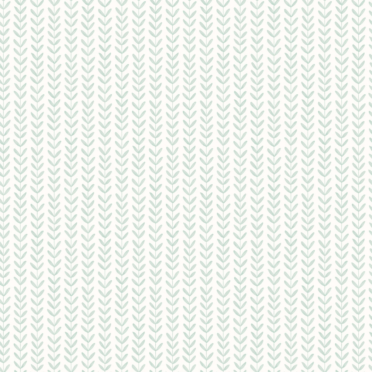 Sample - Ditsy Leaf Stripe Wallpaper - Duckegg