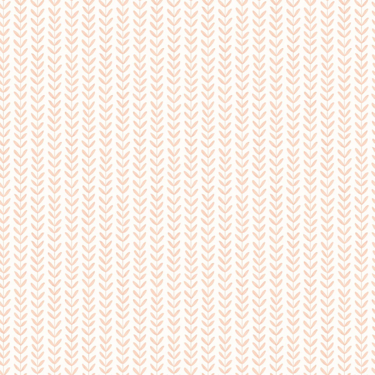 Sample - Ditsy Leaf Stripe Wallpaper - Apricot