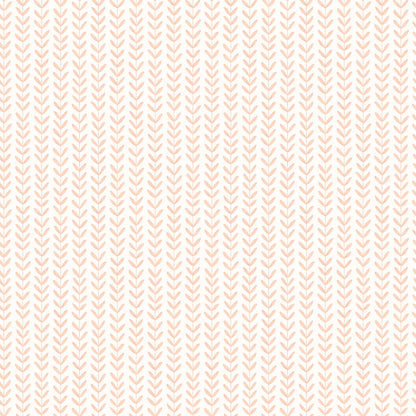 Ditsy Leaf Stripe Wallpaper - Apricot