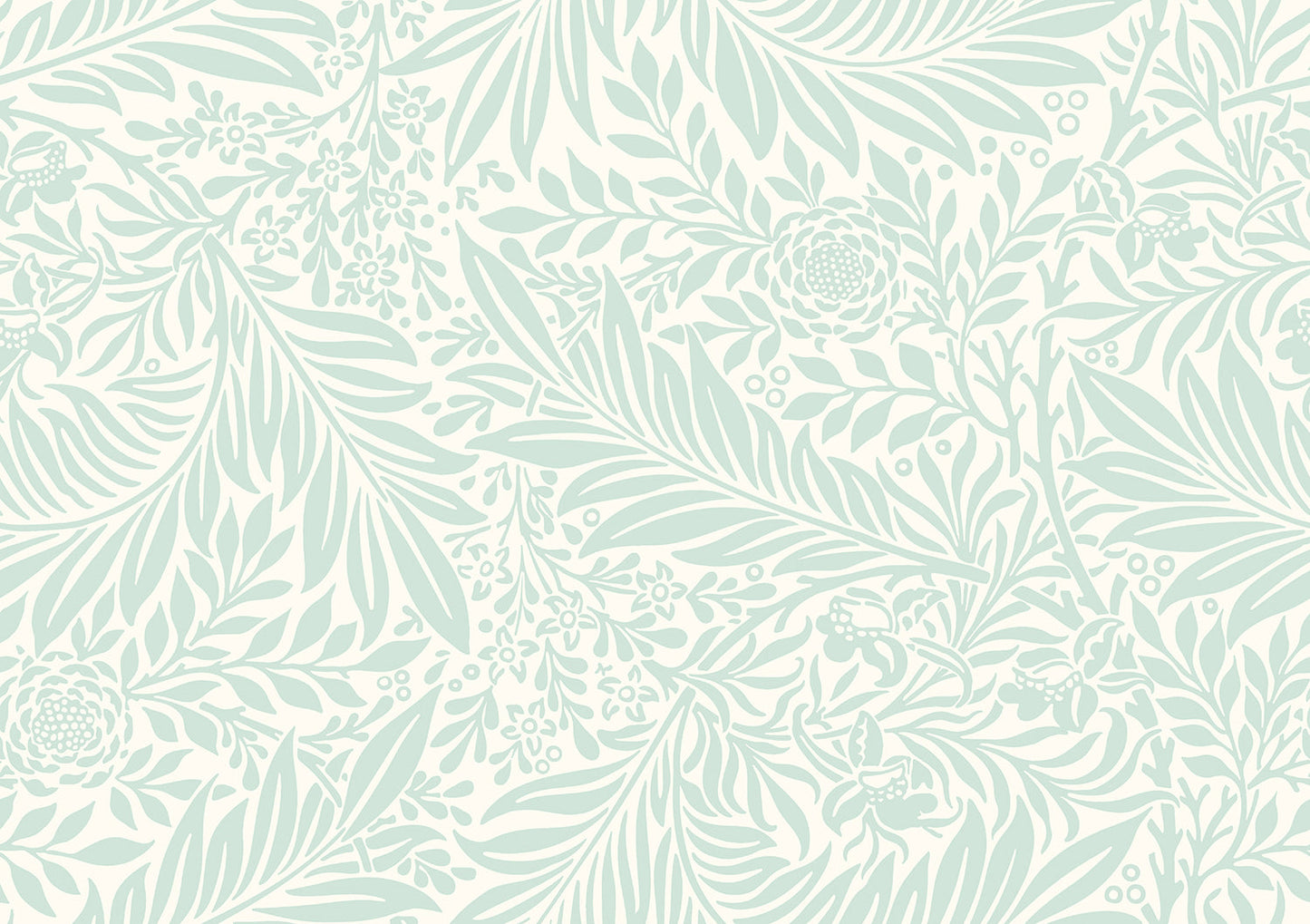 Leaf Vine Wallpaper - Seafoam