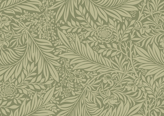 Leaf Vine Wallpaper - Olivine