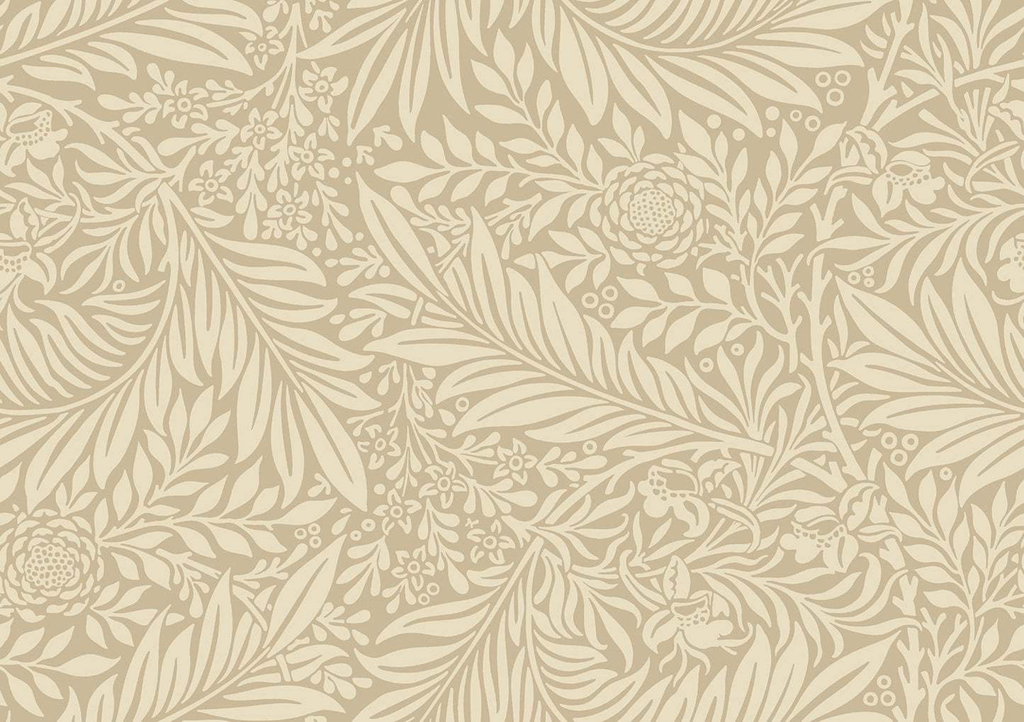 Leaf Vine Wallpaper - Straw