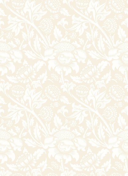 Damask Trail Wallpaper - Linen