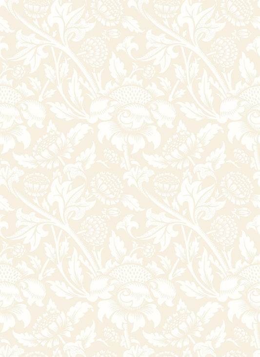 Damask Trail Wallpaper - Linen