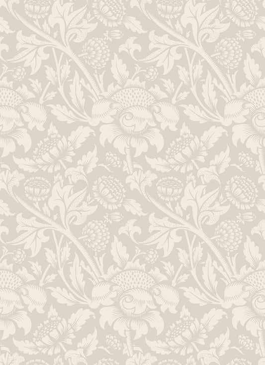 Damask Trail Wallpaper - Stone