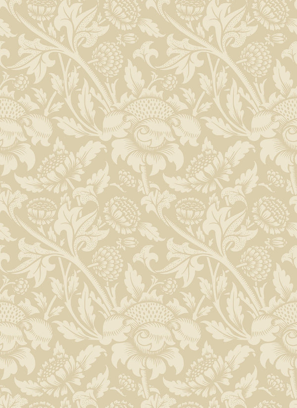 Sample - Damask Trail Wallpaper - Hemp