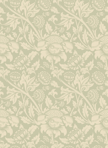 Damask Trail Wallpaper - Bamboo