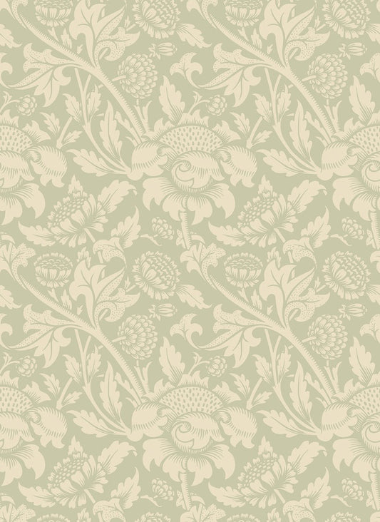 Damask Trail Wallpaper - Bamboo