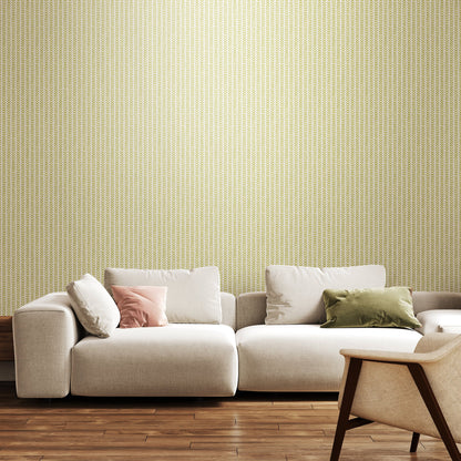 Ditsy Leaf Stripe Wallpaper - Apple