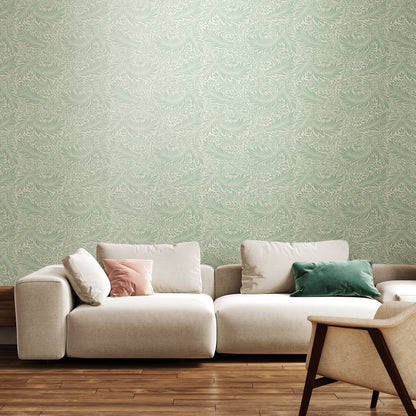 Leaf Vine Wallpaper - Seafoam